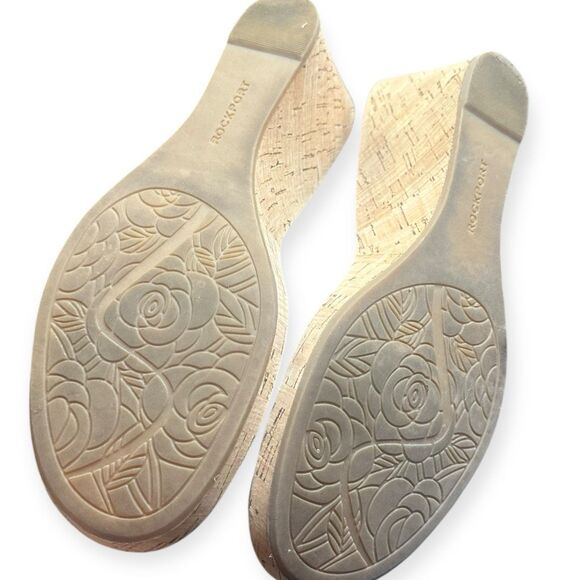 ROCKPORT Women’s Blue Perforated Briah Sling Wedge Sandals Size 10.5M - Picture 7 of 9